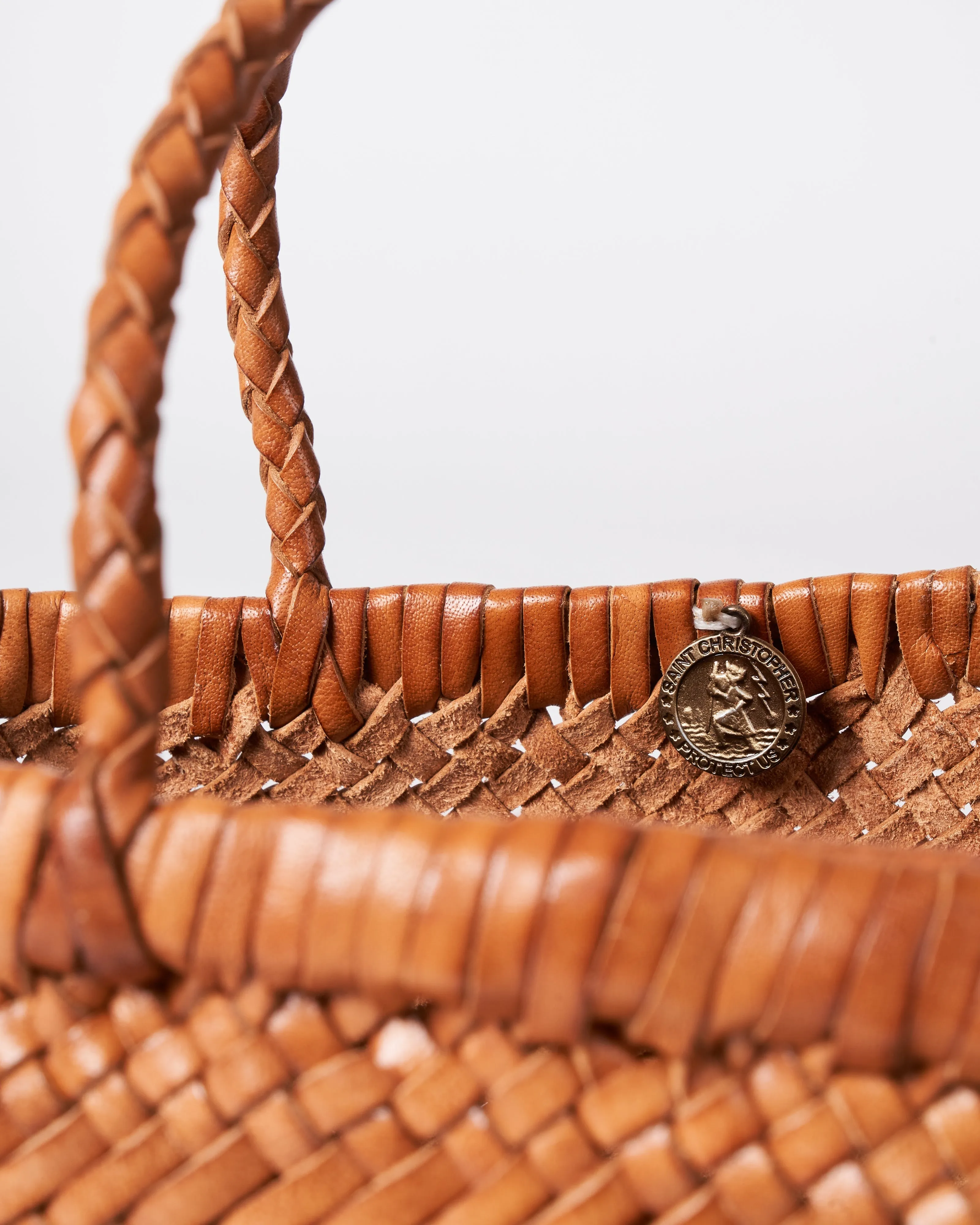 mini flat gora - tan leather