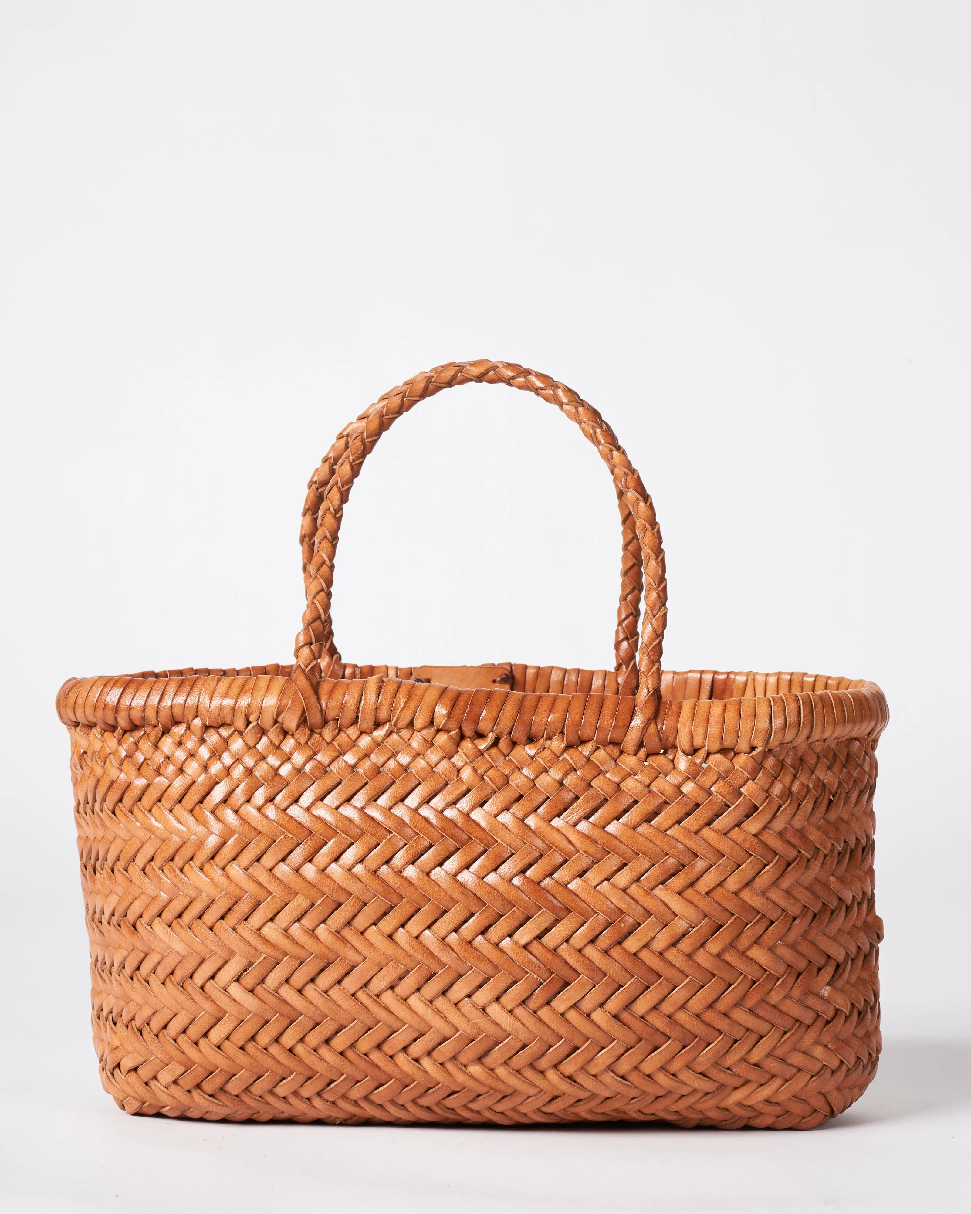 mini flat gora - tan leather
