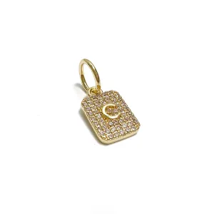 Mini Tag Initial Charm