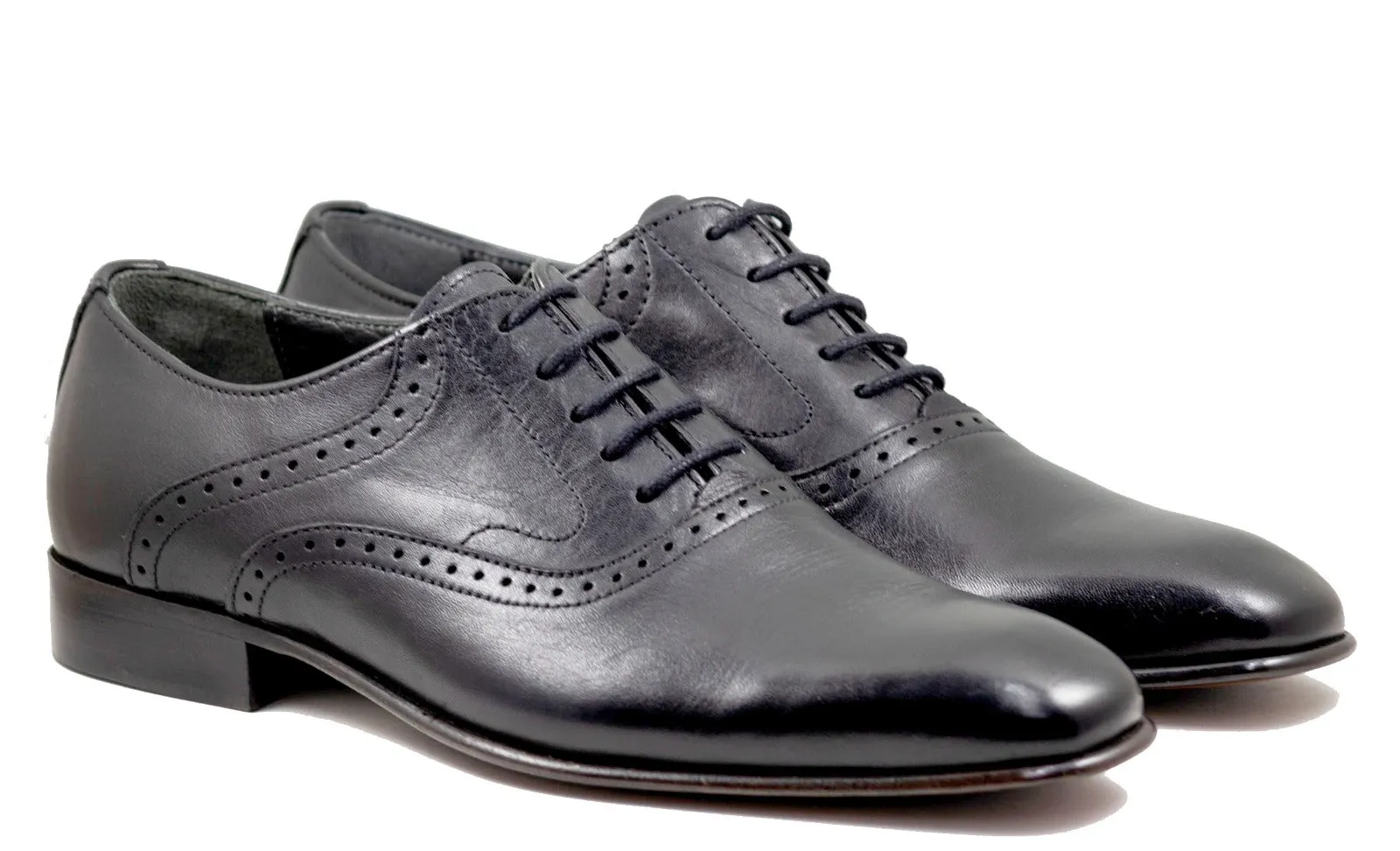 Mirage Men's Dress Black Leather Shoes 6312