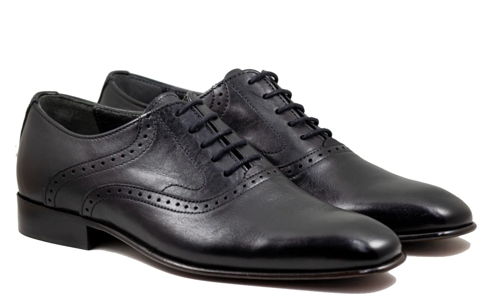Mirage Men's Dress Black Leather Shoes 6312