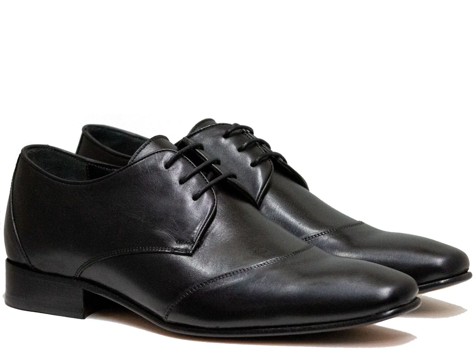Mirage Men's Dress Black Leather Shoes 8657