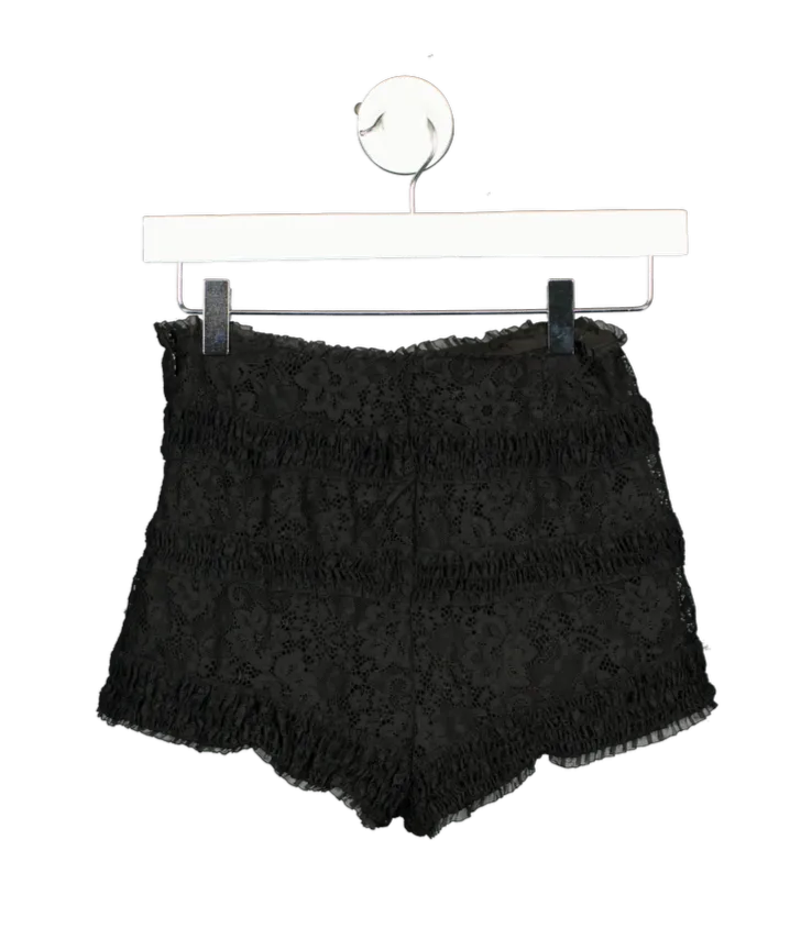 Mistress Rocks Black Lace Mini Skirt UK S
