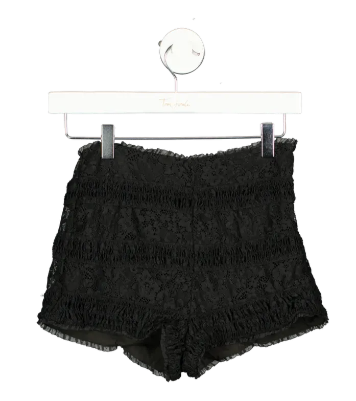 Mistress Rocks Black Lace Mini Skirt UK S