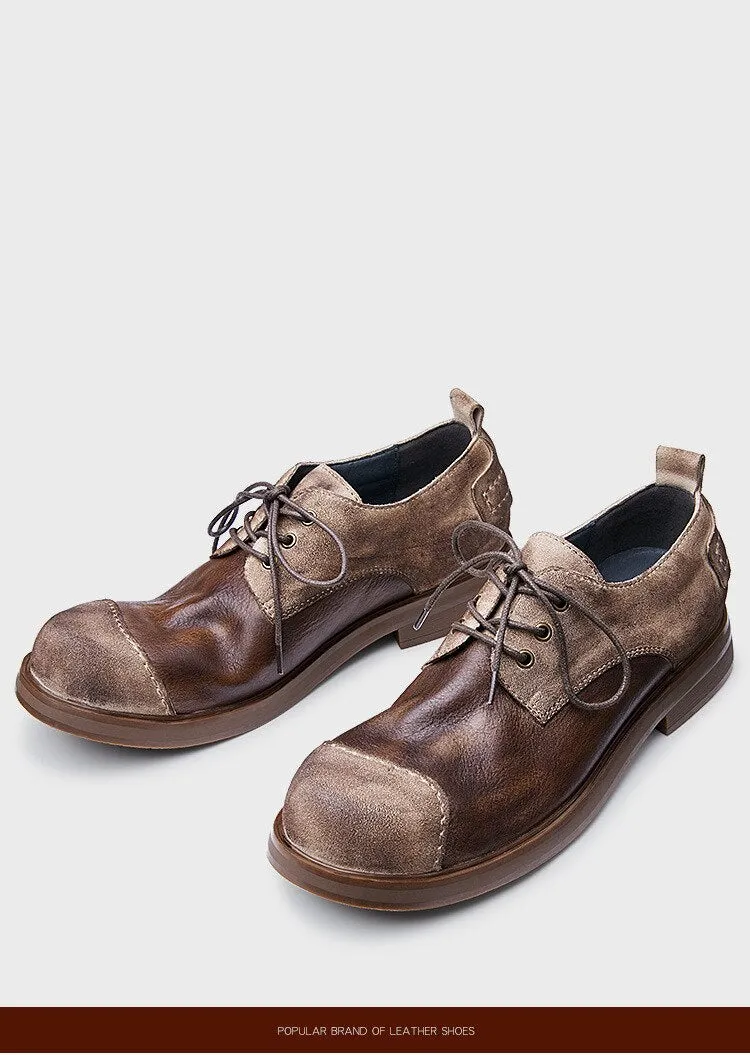 Mixed Color Top Cow Leather Men Shoes