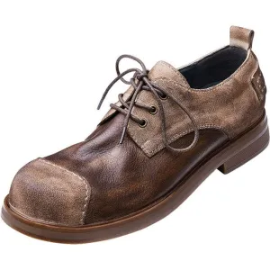 Mixed Color Top Cow Leather Men Shoes