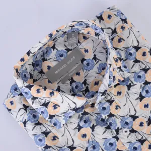 MK Blue & Orange Floral Shirt
