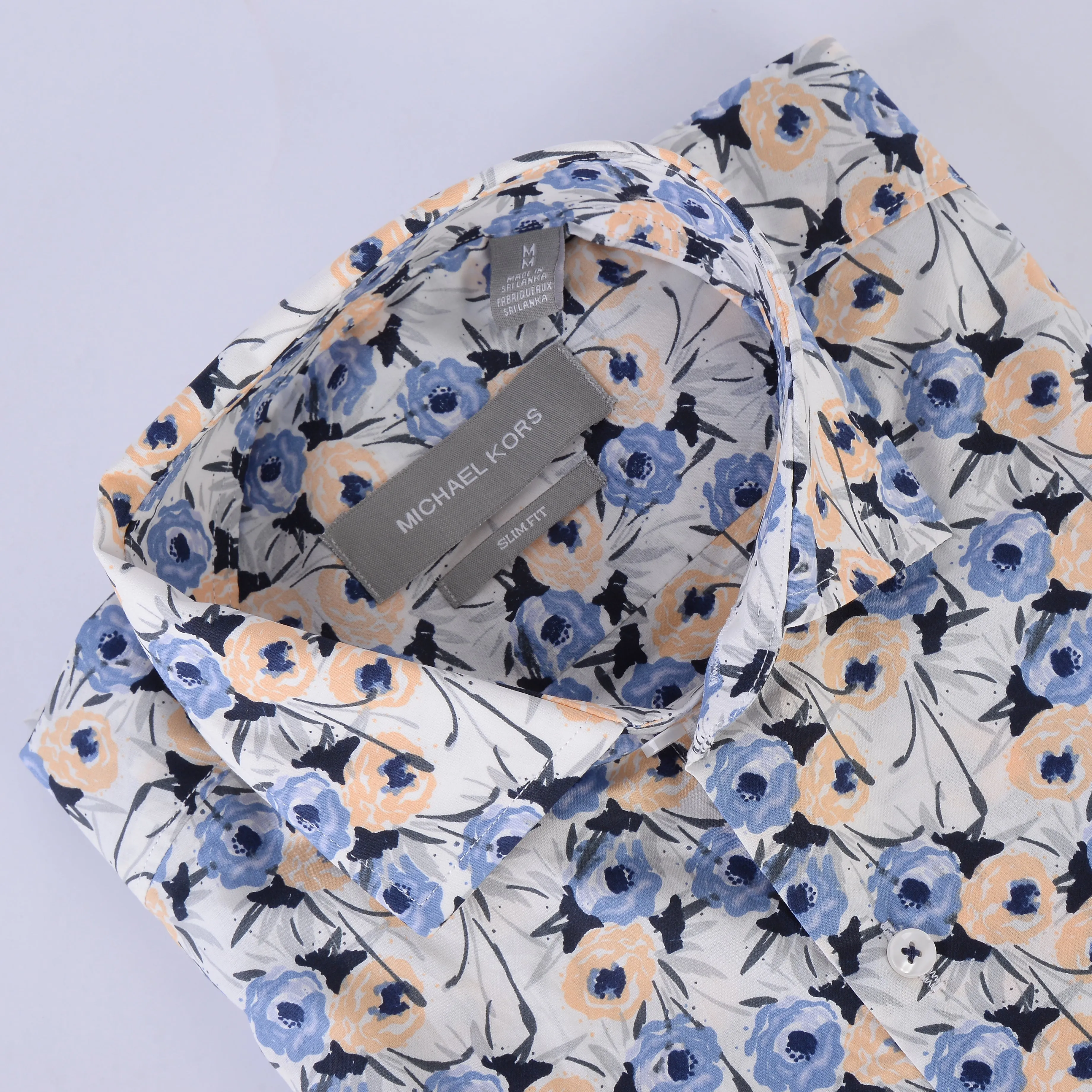MK Blue & Orange Floral Shirt
