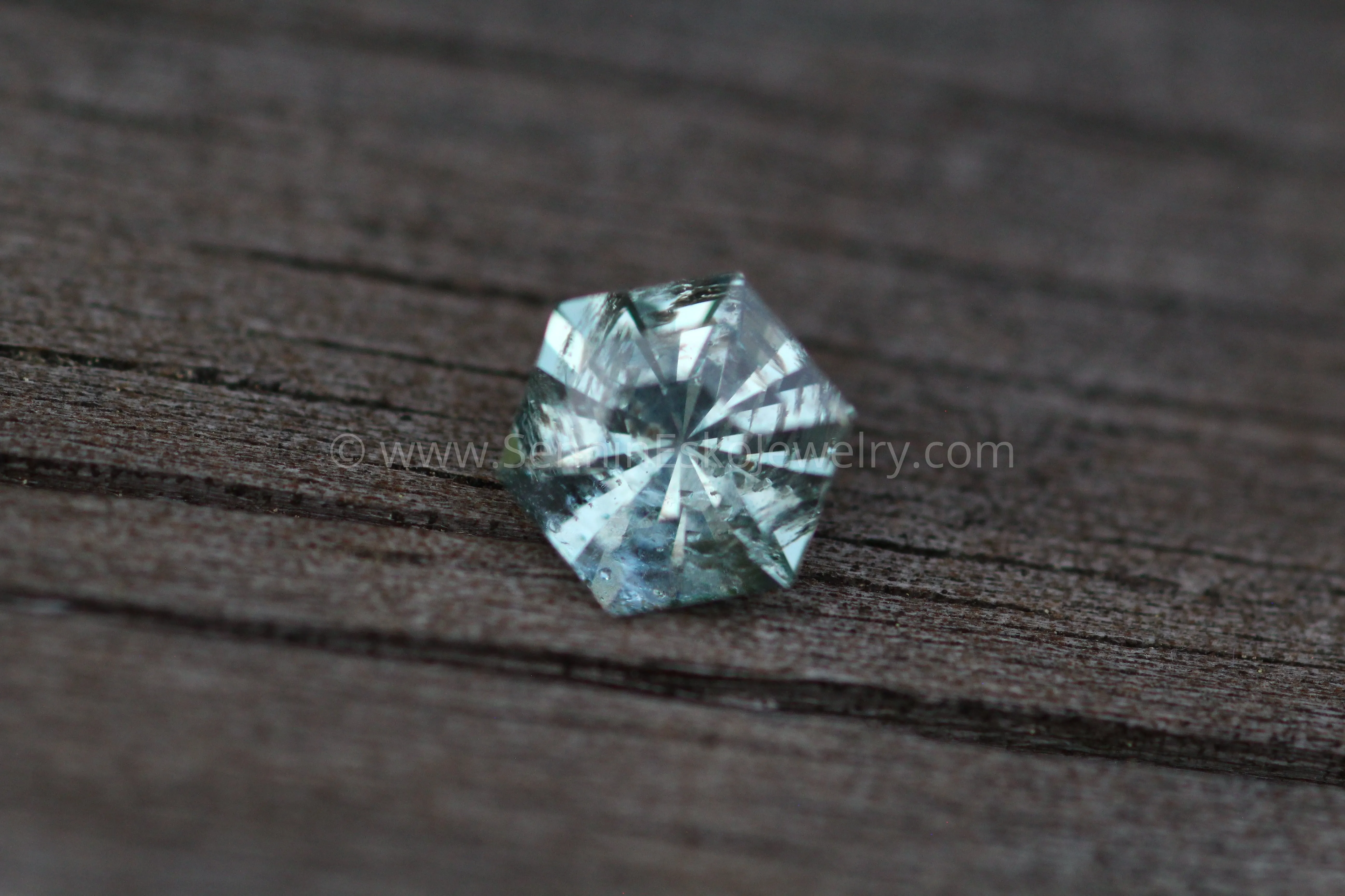 Montana Sapphire Hexagon 7.3x6.3mm, 1.5 Carats - Untreated El Dorado bar Montana Sapphire