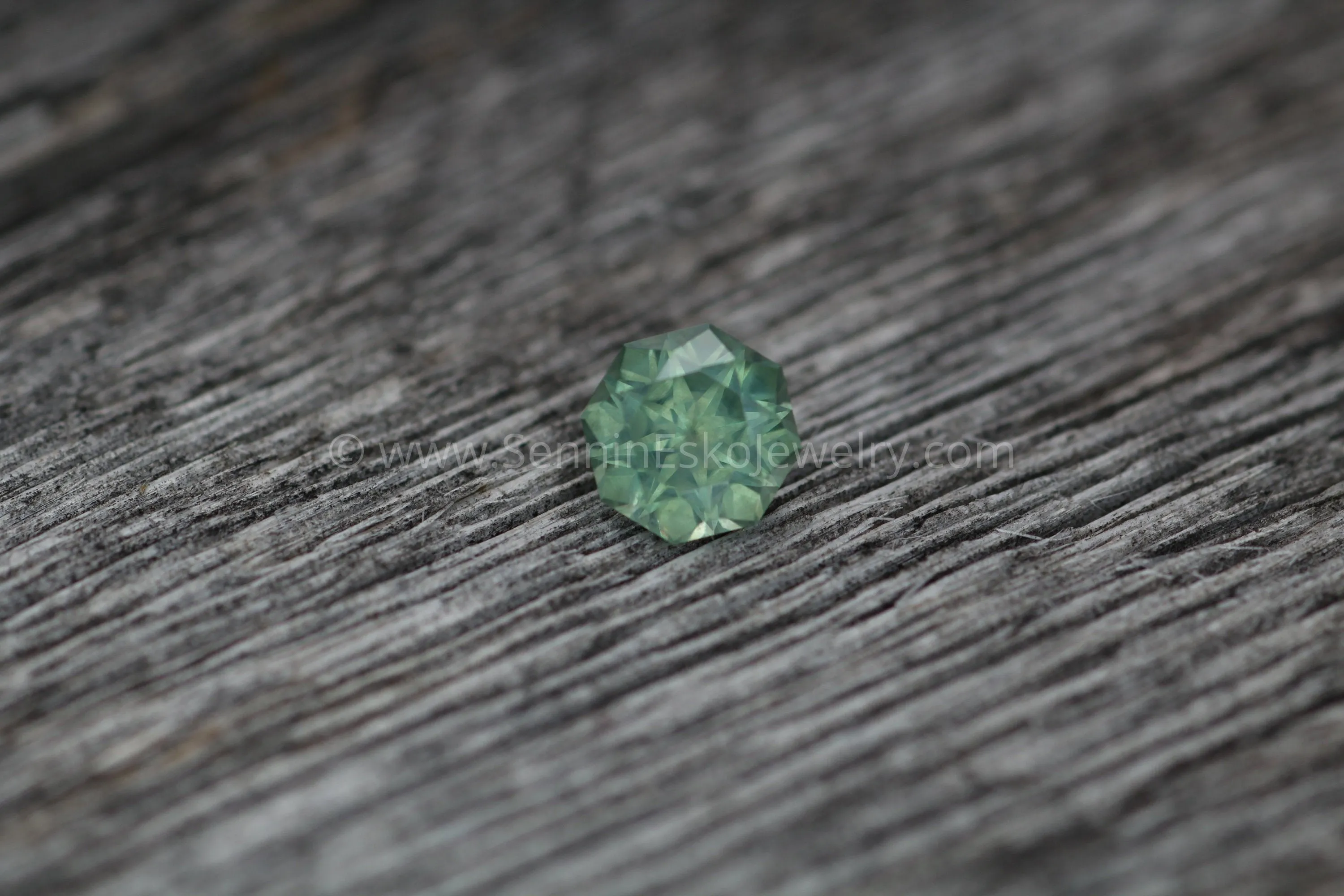 Montana Teal Sapphire 5.3mm, 0.86 Carats - Precision Cut Octagon Sapphire - Untreated El Dorado bar Montana Sapphire