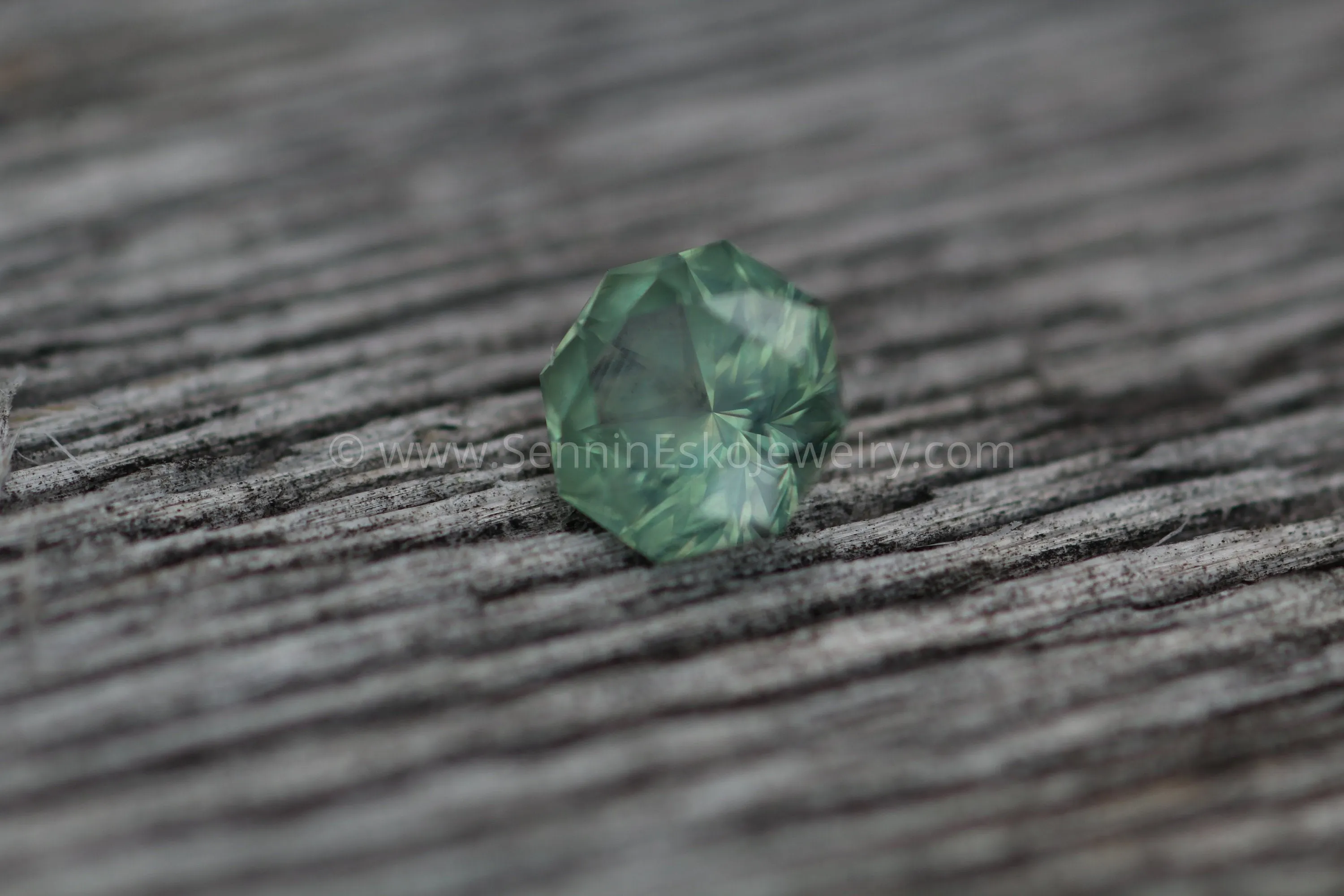 Montana Teal Sapphire 5.3mm, 0.86 Carats - Precision Cut Octagon Sapphire - Untreated El Dorado bar Montana Sapphire