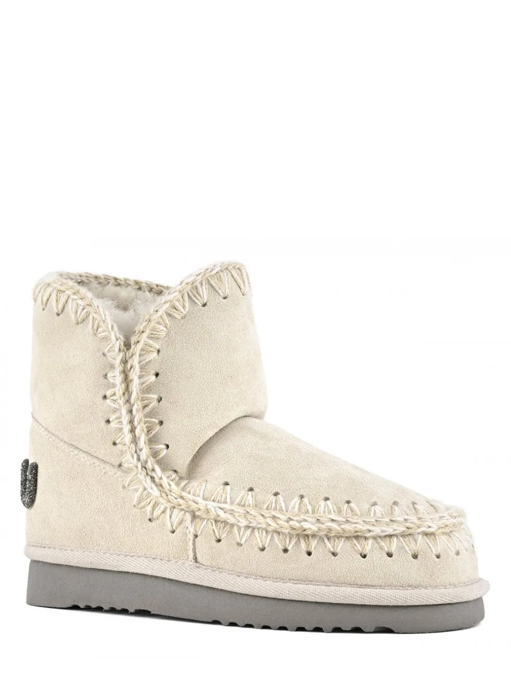 Mou Eskimo 18 Glitter Logo Boot in Chalk
