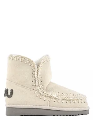 Mou Eskimo 18 Glitter Logo Boot in Chalk