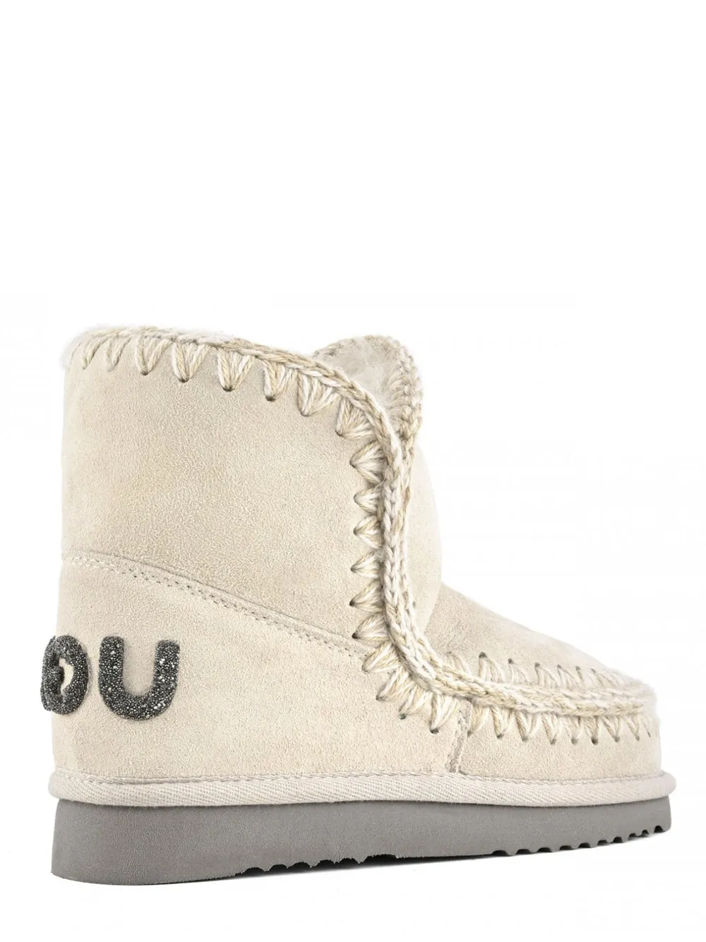 Mou Eskimo 18 Glitter Logo Boot in Chalk