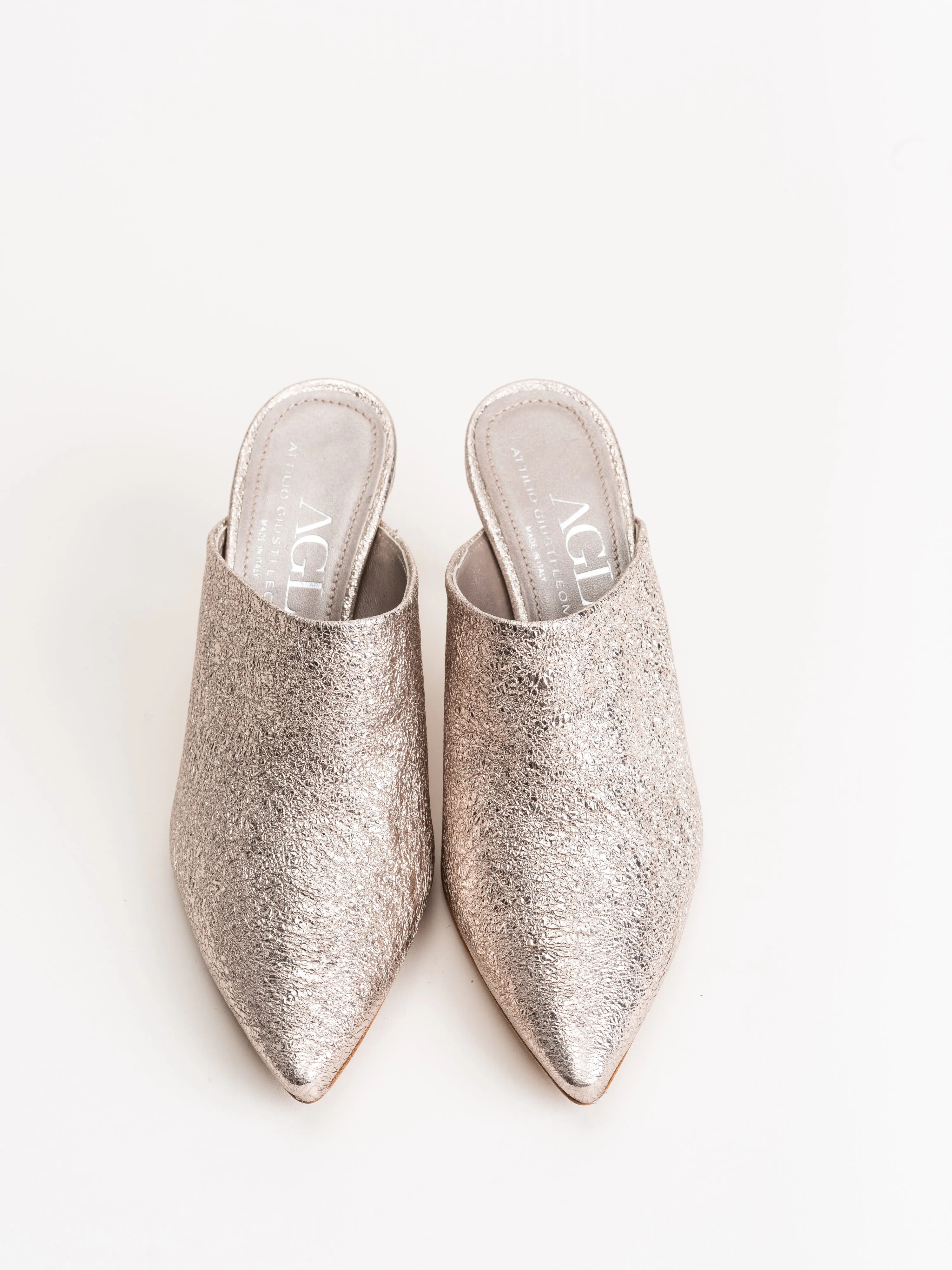 mule - blush metallic