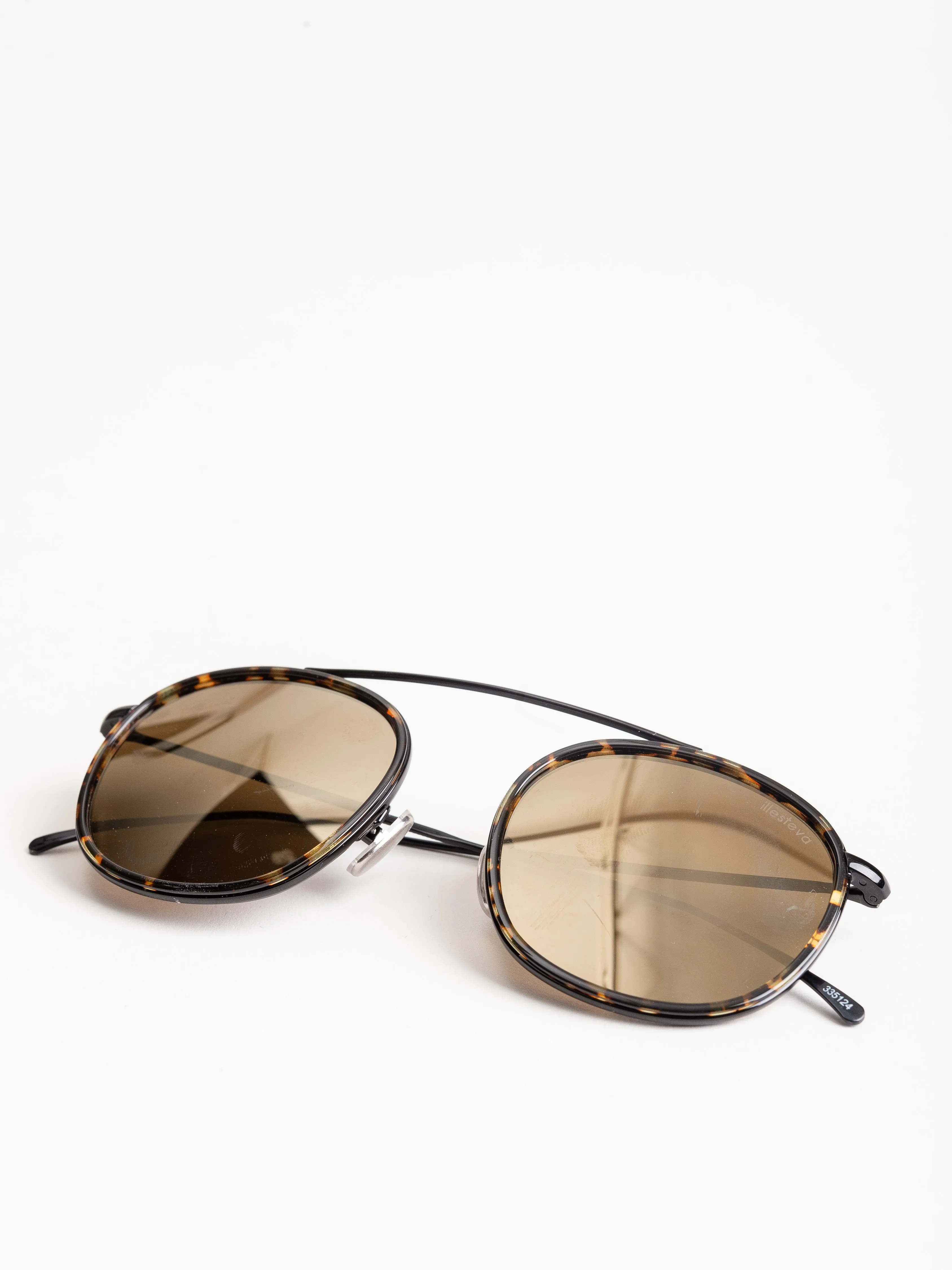 mykonos sunglasses - flame/black with gold flat mirror