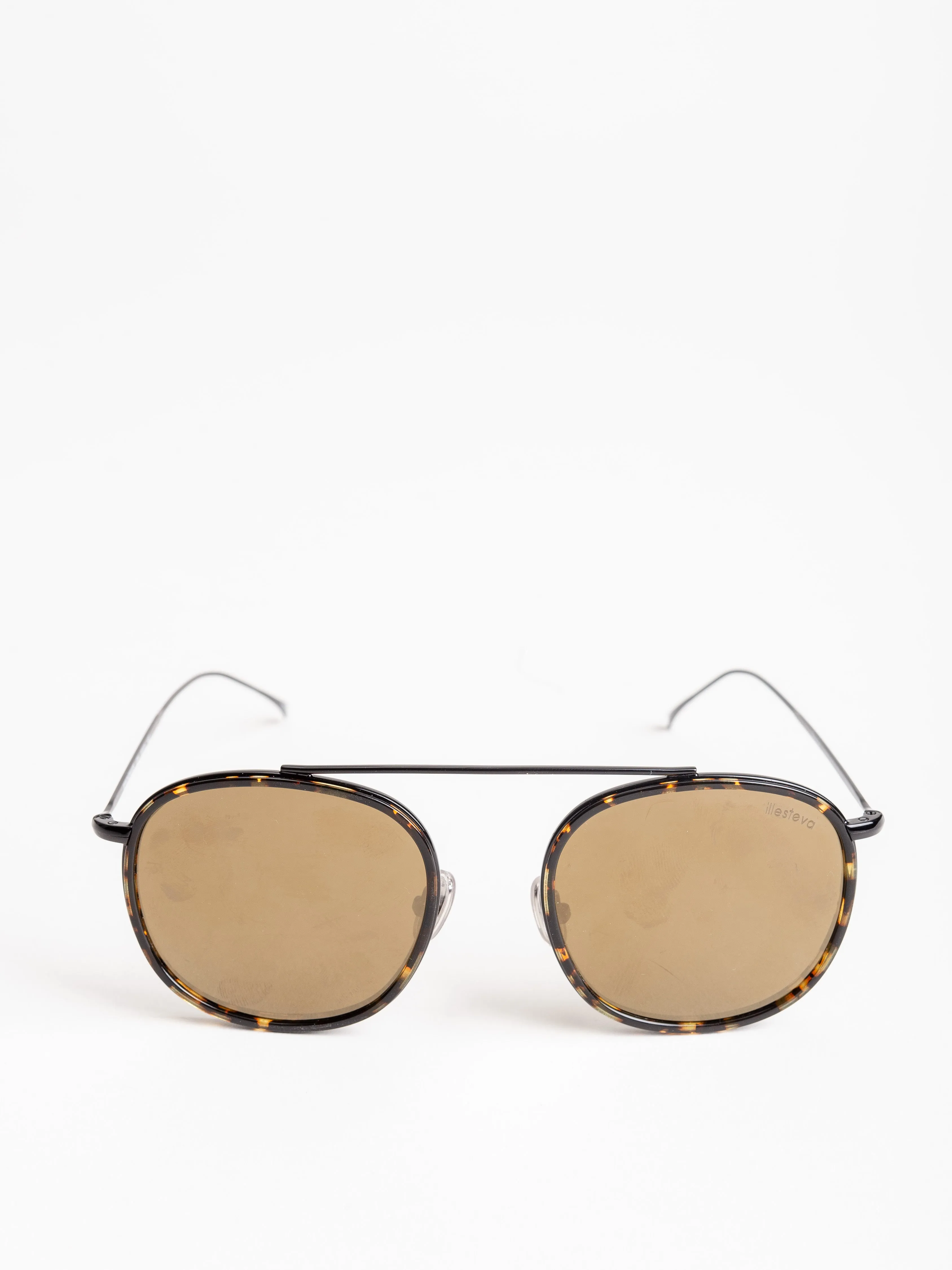 mykonos sunglasses - flame/black with gold flat mirror