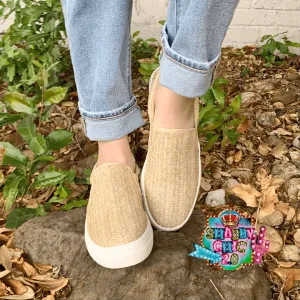 Natural Woven Hike Slip on Shoes