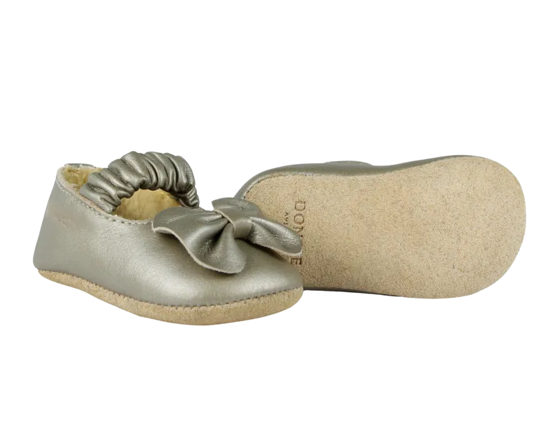 Neni Ballerinas | Champagne Metallic Leather