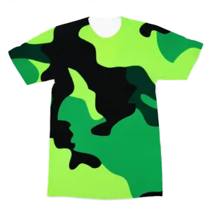 Neon Green Camo Premium Adult T-Shirt
