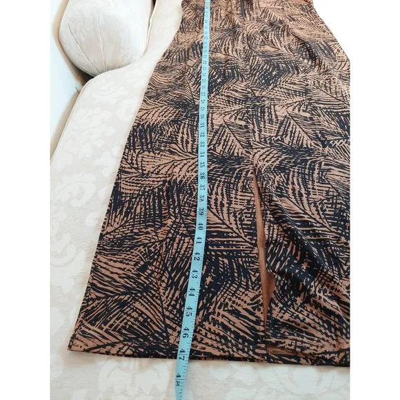 NEW! Garnet Hill Iris Tencel Dress Tan &amp; Black With Zipper Accent Size XS $129