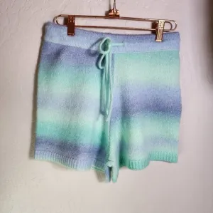 NEW Lilly Pulitzer Wanetta Ombre Surf Blue Sweater Shorts Size Small