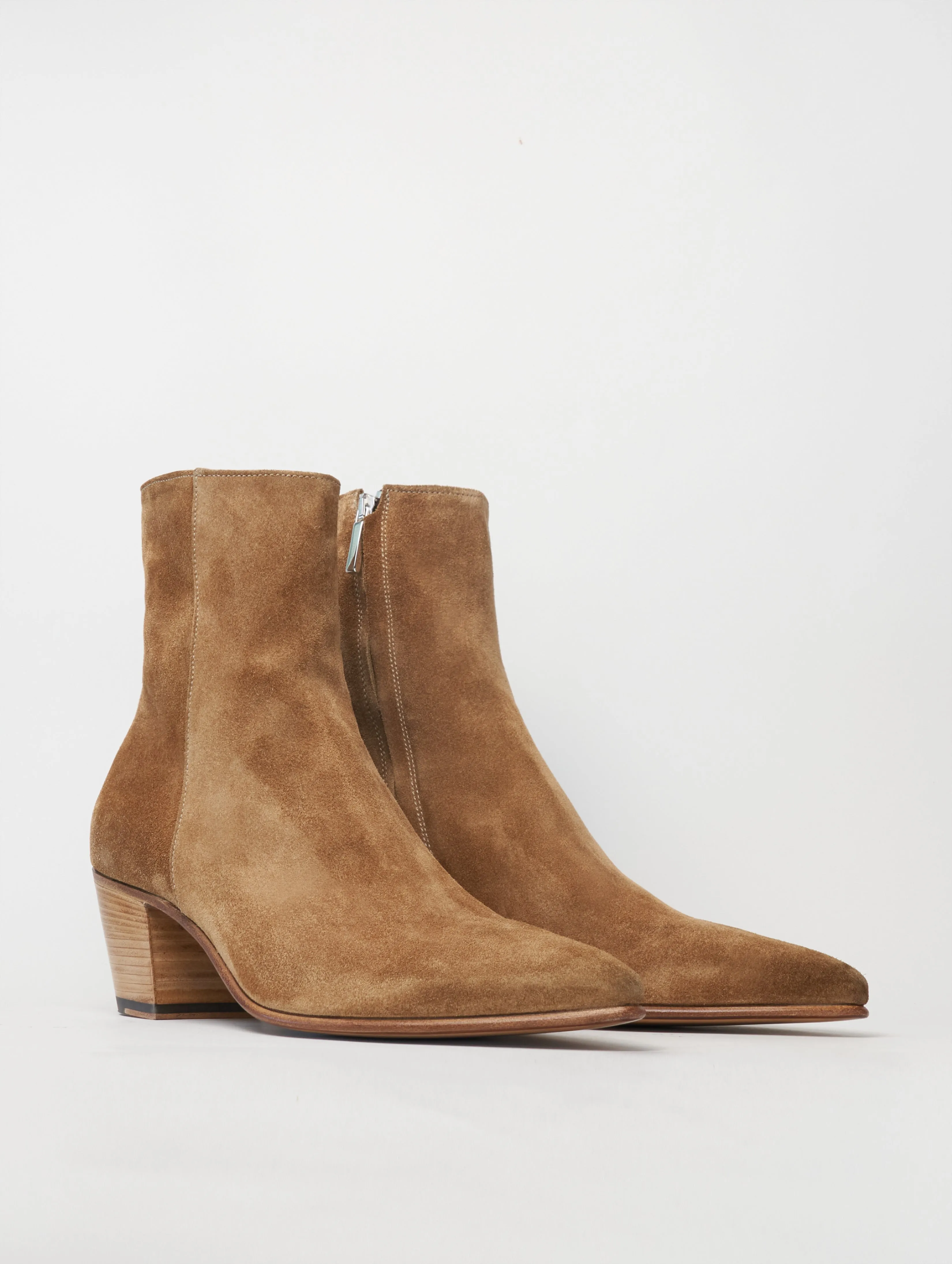 NICO 60MM ANKLE BOOT IN TOBACCO SUEDE- Woman