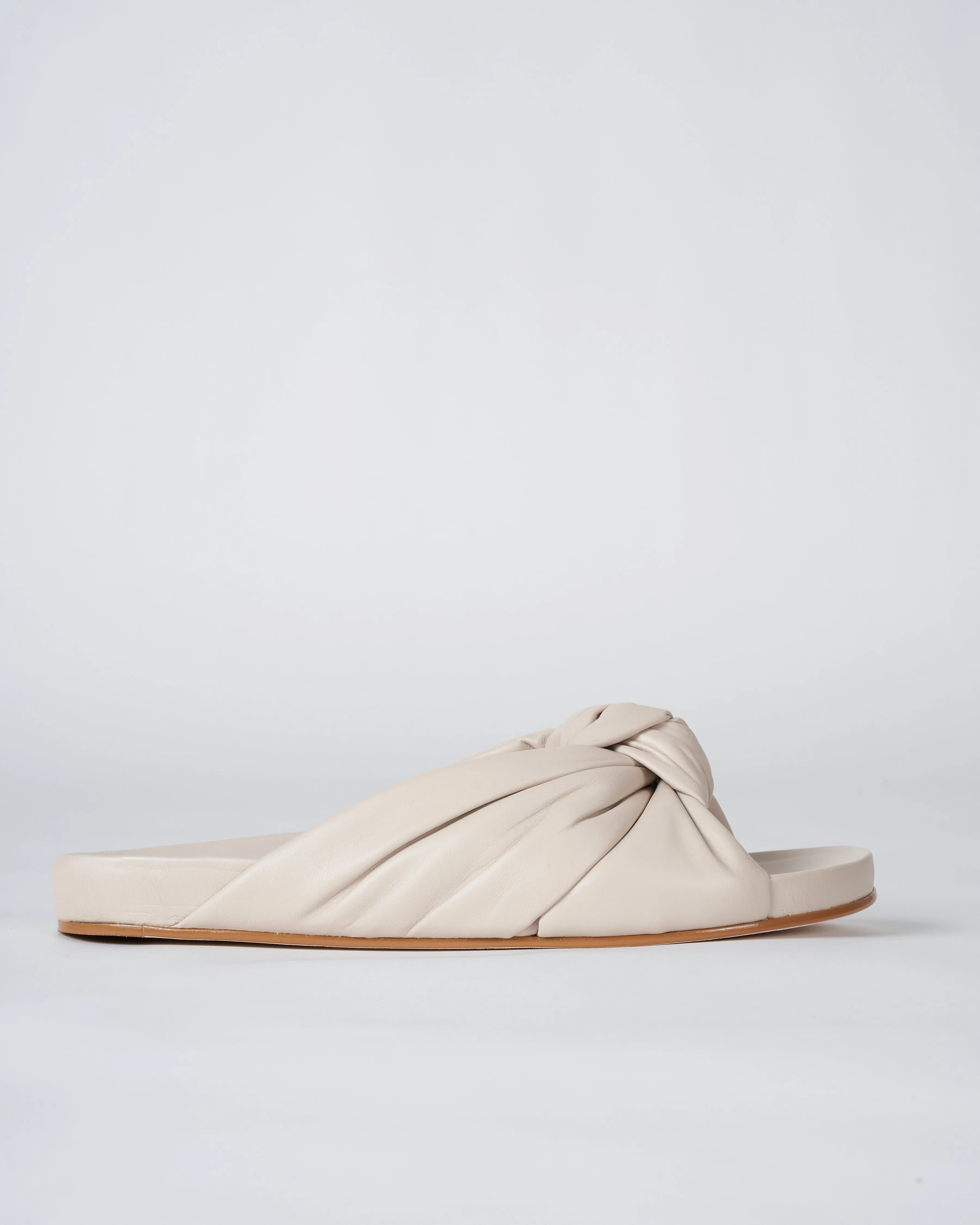 nora anatomic flat slide sandal - cocco leather