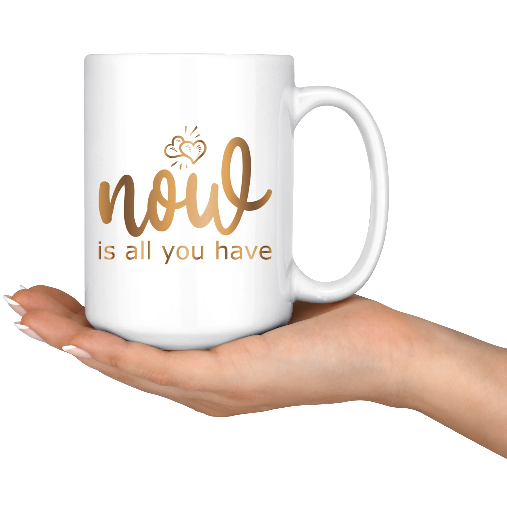 Now is All You Have | Gold Motivation | Boss Lady | Affirmation | Coffee Mug | Hot or Cold