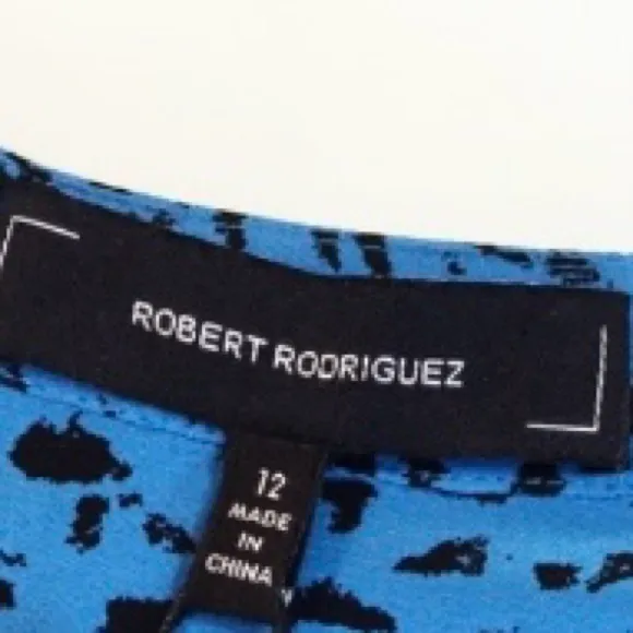 NWOT Robert Rodriguez Printed Silk Drawstring Dress