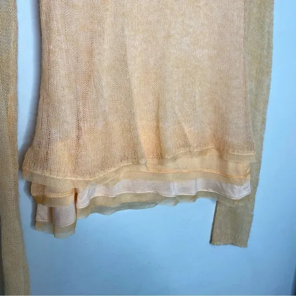 ✨NWT Anthropologie Knitted &amp; Knotted Orange Alpaca Wool Alessia Sweater Size XS