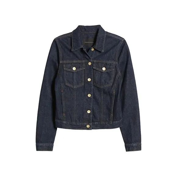 NWT Nobody Denim Francoise Denim Trucker Jean Jacket Luna Blue Medium