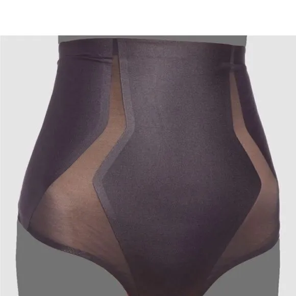 NWT SPANX High-Waisted Stretch Black Thong Size: XL
