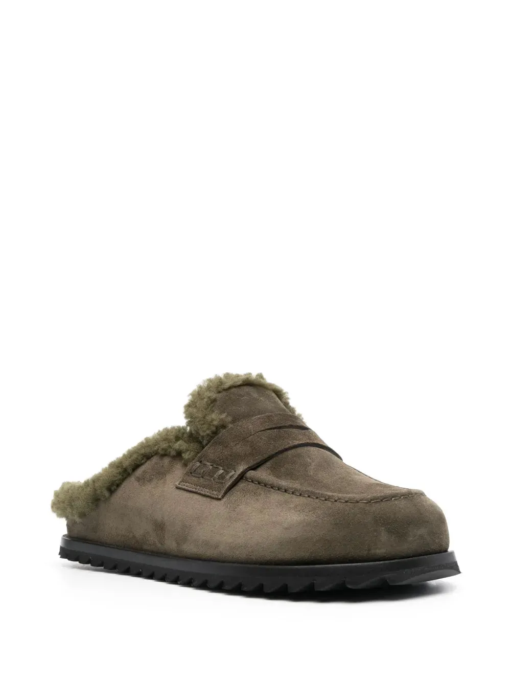 Officine Creative penny slot shearling loafers