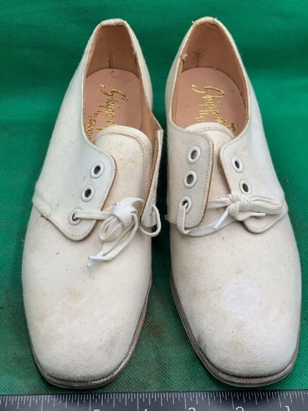 Original WW2 British Army Women's White Summer Shoes - ATS WAAF - Size 230s
