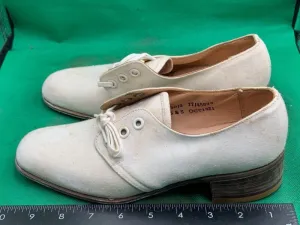 Original WW2 British Army Women's White Summer Shoes - ATS WAAF - Size 230s