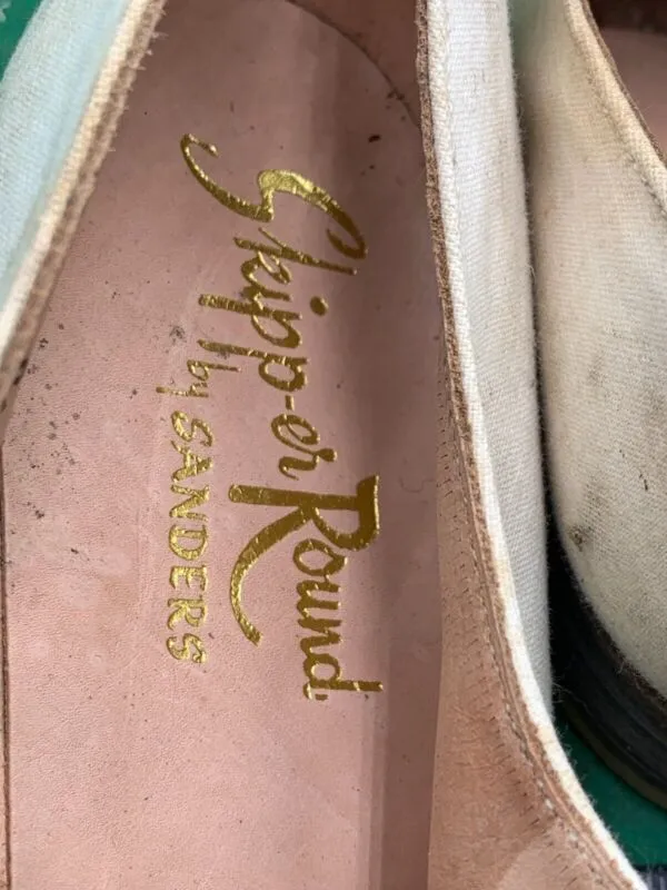 Original WW2 British Army Women's White Summer Shoes - ATS WAAF - Size 235s