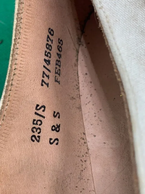 Original WW2 British Army Women's White Summer Shoes - ATS WAAF - Size 235s