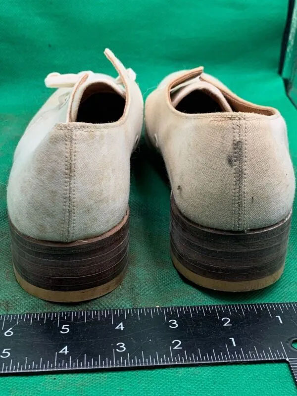 Original WW2 British Army Women's White Summer Shoes - ATS WAAF - Size 235s