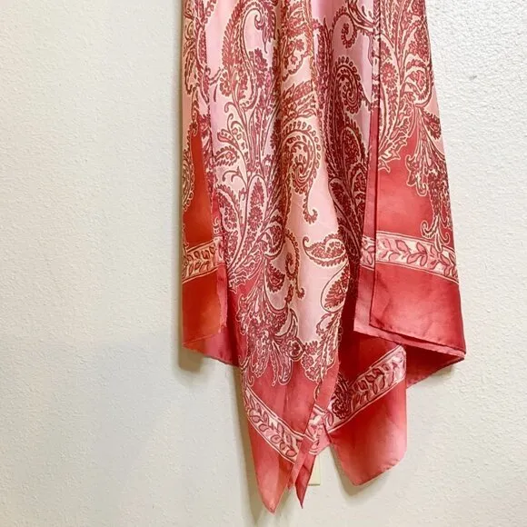 Oscar de la Renta for Neiman Marcus Pink Paisley Print Nightgown Small S