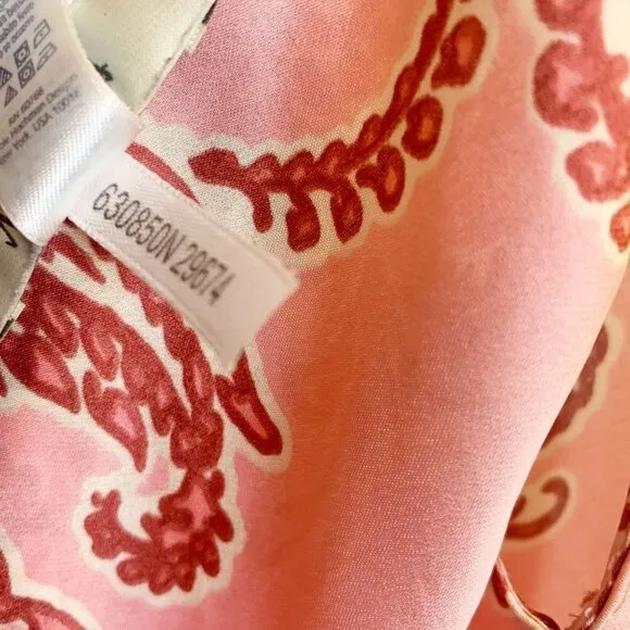 Oscar de la Renta for Neiman Marcus Pink Paisley Print Nightgown Small S