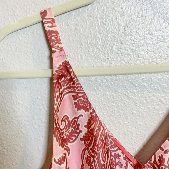Oscar de la Renta for Neiman Marcus Pink Paisley Print Nightgown Small S