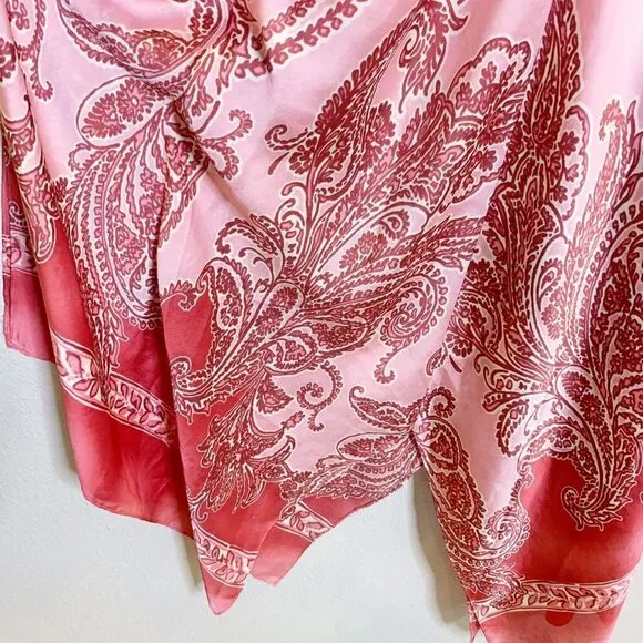 Oscar de la Renta for Neiman Marcus Pink Paisley Print Nightgown Small S