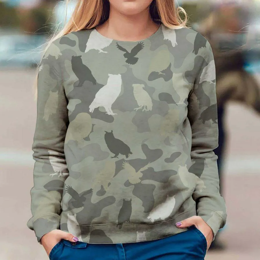 Owl - Camo - Premium Sweatshirt