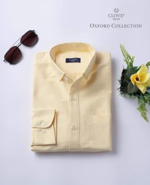 Oxford Cotton Shirt (No Pocket) - Light Yellow
