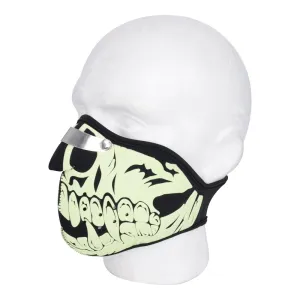 Oxford Neoprene Glow Skull Mask Black