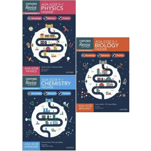 Oxford Revise AQA GCSE Physics, Chemistry & Biology Revision 3 Books Set