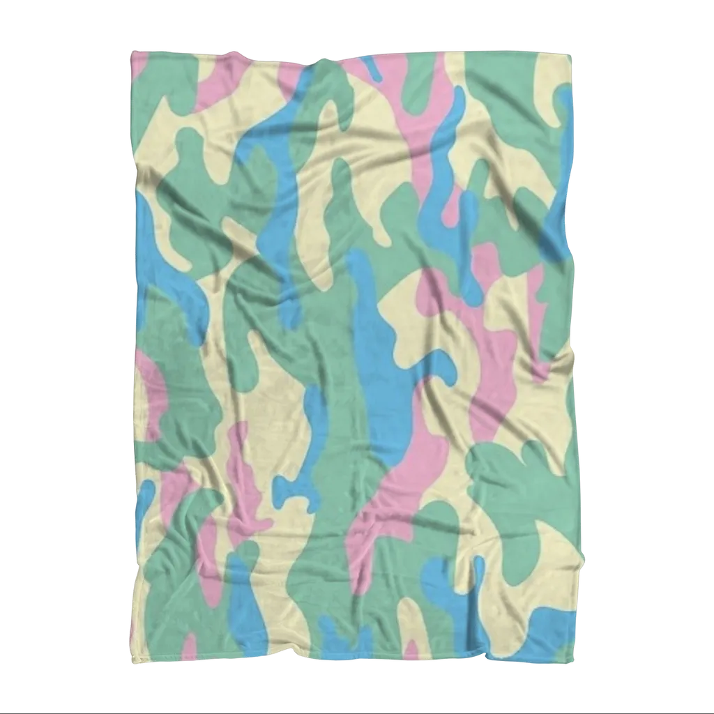 Pastel Colors Camo Premium Adult Blanket