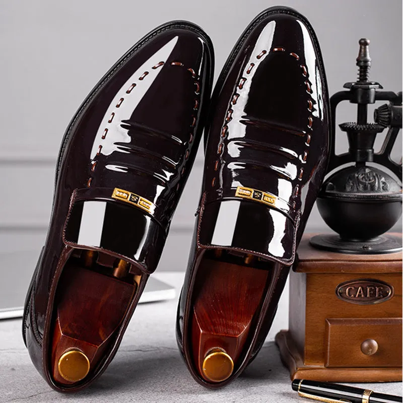 Patent Leather Men Dress Shoes