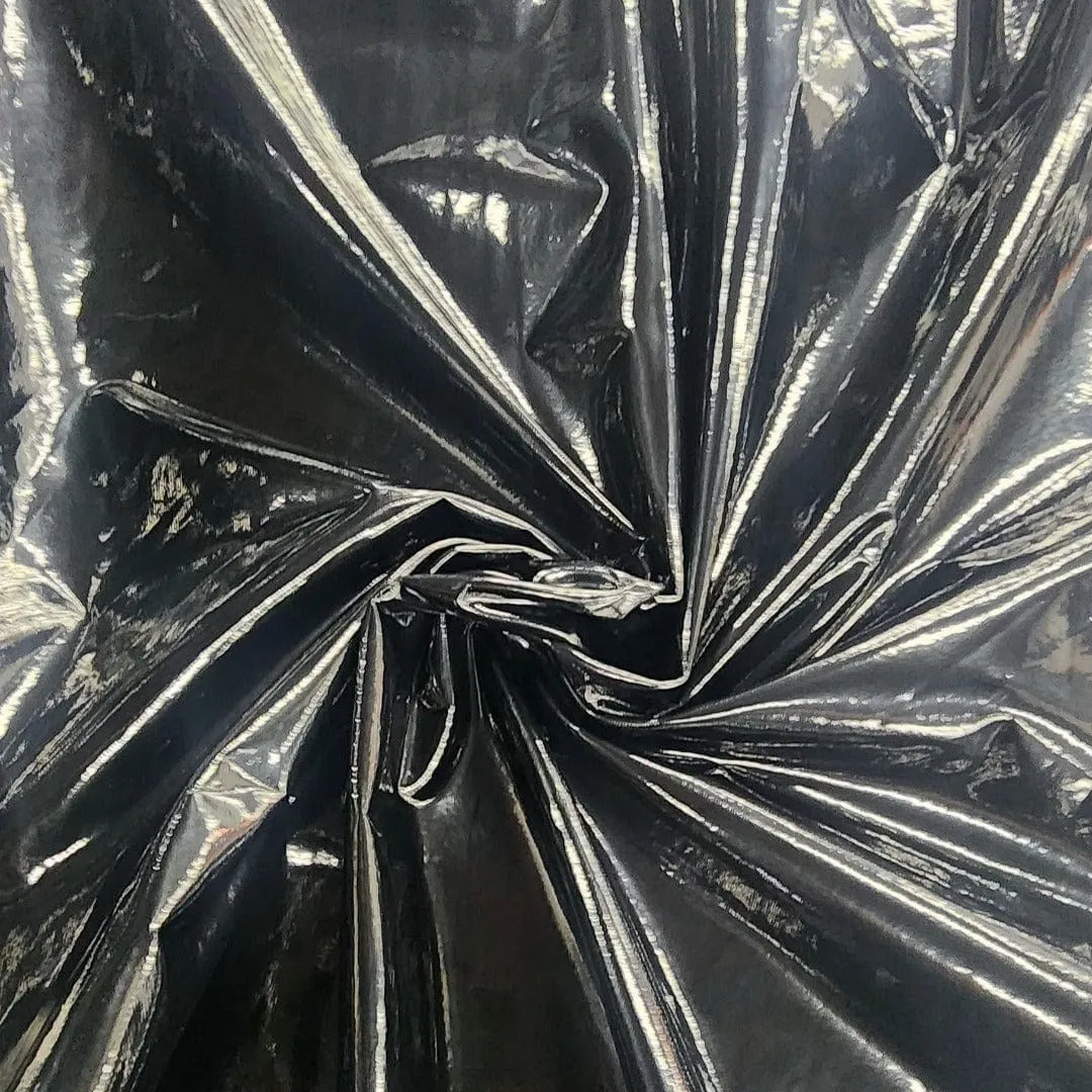 Patent Pu Leather Fabric 150cm Black